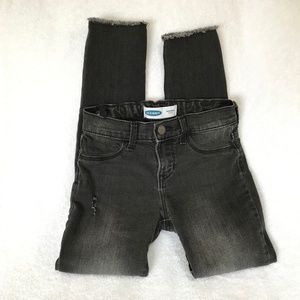 Old Navy black jeans Rockstar Girls Size 10 (Big Kids) ripped washed Jeggings